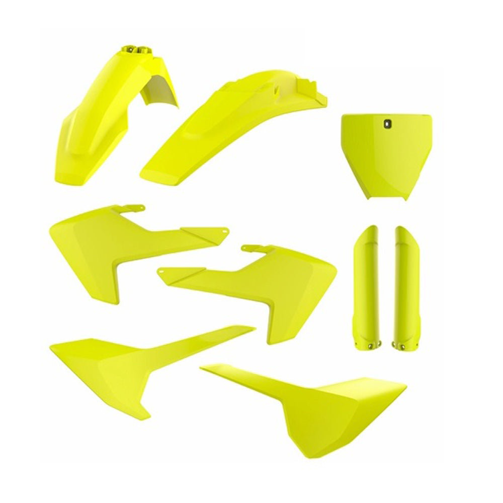 Polisport Plastics Box Kit For Husqvarna TC 125 Flo Yellow 2016-2018